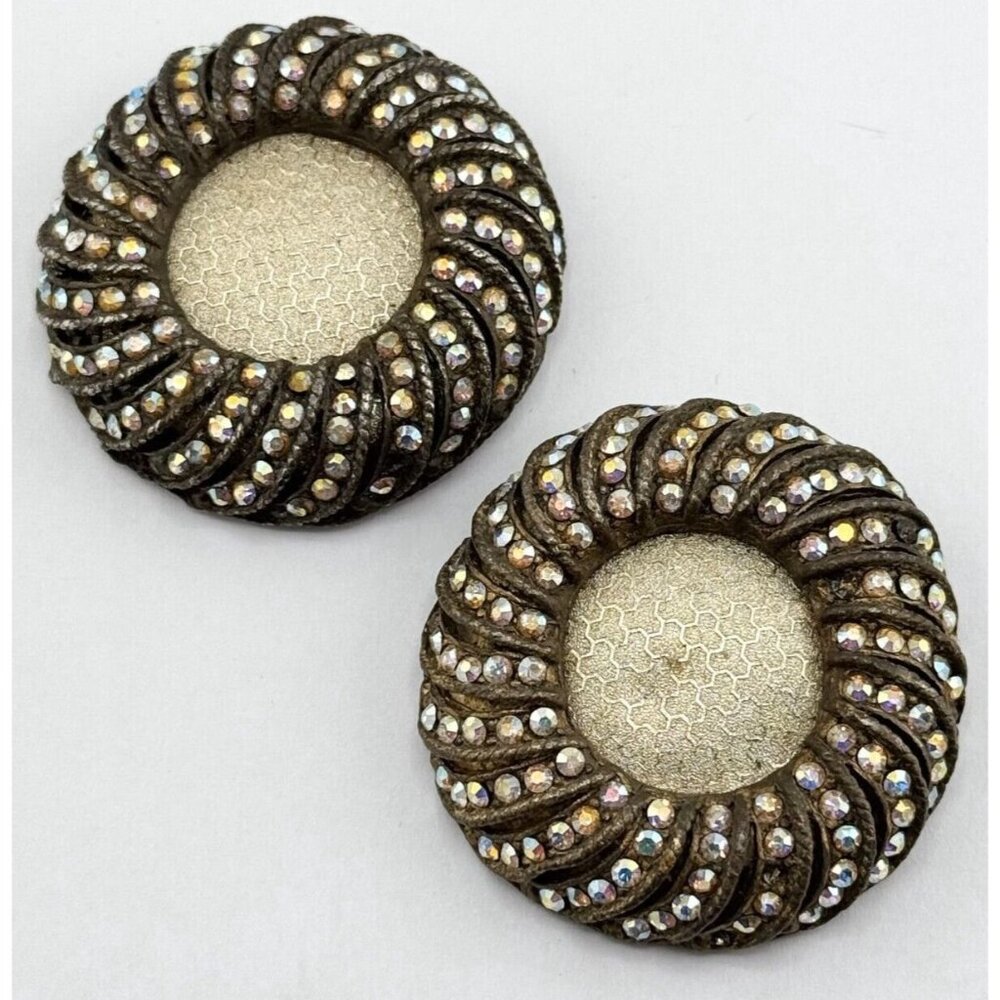 Vintage estate rhinestone belt buckles buckle set